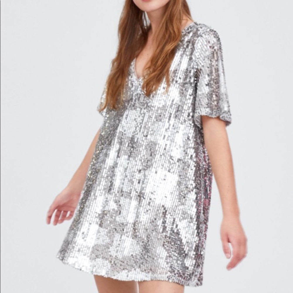 Zara: Sequin Shift dress